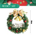 thumbnail image 4 of Corona de campana navideña, decoración para puerta, ventana, muñeco de nieve, cinta, corona de campana para puerta delantera, hogar, interior y exterior, 4 of 5