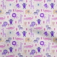 thumbnail image 1 of oneOoneViscoseChiffonVioletFabricKidsAnimalQuiltingSuppliesPrintSewingFabricByTheYard42InchWide, 1 of 4