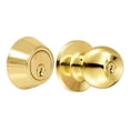 thumbnail image 1 of Combo Pomo Bola Y Cerrojo Sencillo Lock 15CB Latón Brillante, 1 of 4