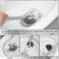 thumbnail image 3 of Bathroom Toilet Bowl Brush , Curved Design Toilet Brush for Deep Cleaning Under Rim, Easy Handy Compact Toilet Bowl Cleaner Brush for Bathroom, 2 Pack-Grey, 3 of 5