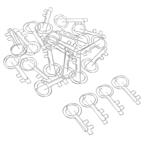 20 Pcs Key Shaped Paper Clips Metal Paper Clips Journaling Paper Clamps Office Paperclips For Paper Document Note Sorting And Organizing