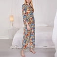 thumbnail image 3 of Fotbe Set Of Travel Vintage Conjunto de Pijama de Manga Larga para Mujer con Estampado, Ropa de Dormir de 2 Piezas, Conjunto de Casa Suave y Cómodo con Bolsillos-X-Large, 3 of 7