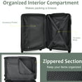 thumbnail image 6 of 2 Piece Hardside Spinner Wheel Luggage Set with Wheels and 3 Digit Combination Lock, 28" 20" 2 Size Suitcase Set, 6 of 8