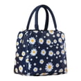 thumbnail image 1 of Sonducket Bolsa de almuerzo con cremallera, tela impermeable, aislamiento de flores para alimentos, mantenimiento fresco, contenedores de Kits de desorden para acampar Azul oscuro, 1 of 6