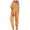 Yellow, variant on Riforla Women Solid Color V Neck Jumpsuits Half Sleeve Long Rompers Beam Foot Baggy Overalls Pants Jumpsuits for Women Hot Pink M
