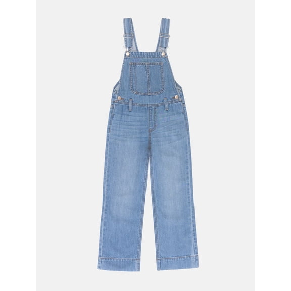 Wonder Nation Girls Denim Overall, Sizes 4-18