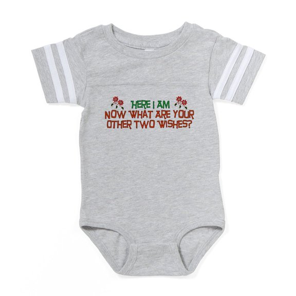 CafePress - Christmas Surprise - Cute Infant Baby Football Bodysuit