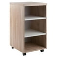 thumbnail image 1 of Winsome Kenner Mobile Storage Cart, 3 Shelves, Reclaimed Wood/White Finish, 1 of 8
