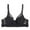 Black, variant on QLEICOM Everyday Bras for Women, Women's Comfort Lift Wirefree Bra Yoga Sports Front Closure Extra-Elastic Breathable Lace Trim Bra Underwear Bras No Underwire Black Cup 38/85BCD