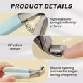 thumbnail image 3 of karymi New Nail Clippers Hanging Rubber Handle Large Opening Singles Nail Clippers Set Toenail Clippers Mens Gifts, 3 of 5
