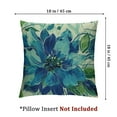 thumbnail image 4 of Fenyluxe Set of 2 Navy Blue Green Teal Pillow Covers Modern Geometry Dahlia Floral Print Decorative Throw Pillow Covers Outdoor Farmhouse Cushion Case for Home Couch Sofa Bed Decoration White, 4 of 7
