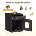 thumbnail image 6 of HOYOA 20" Cat House Covered for Indoor, Hidden Crate Litter Box Enclosure, Hooded Cats Furniture Cabinet Kitty Washroom, Brown, 6 of 9