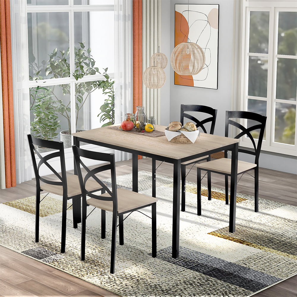 7 Piece Glass Dining Set Table and Chair Home Furniture Details about   5 Piece 