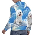 thumbnail image 6 of Pofeuu Cute Cloud Bichon Frise Print Mens Casual Hooded Collar Drawstring Hoodies Pullover Sweatshirts Casual Long Sleeve Shirts-XX-Large, 6 of 7