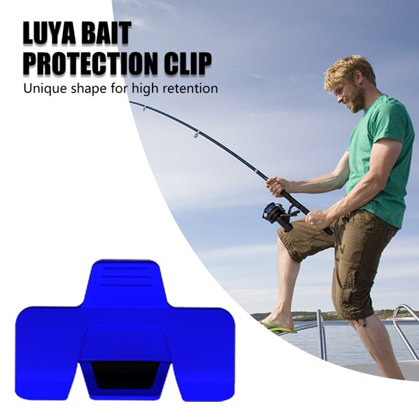 Clip De Protección De Cebo Clip de protección para cebo, aparejos de pesca, señuelos de pescado, abrazadera de retención, aparejos, herramientas (azul)