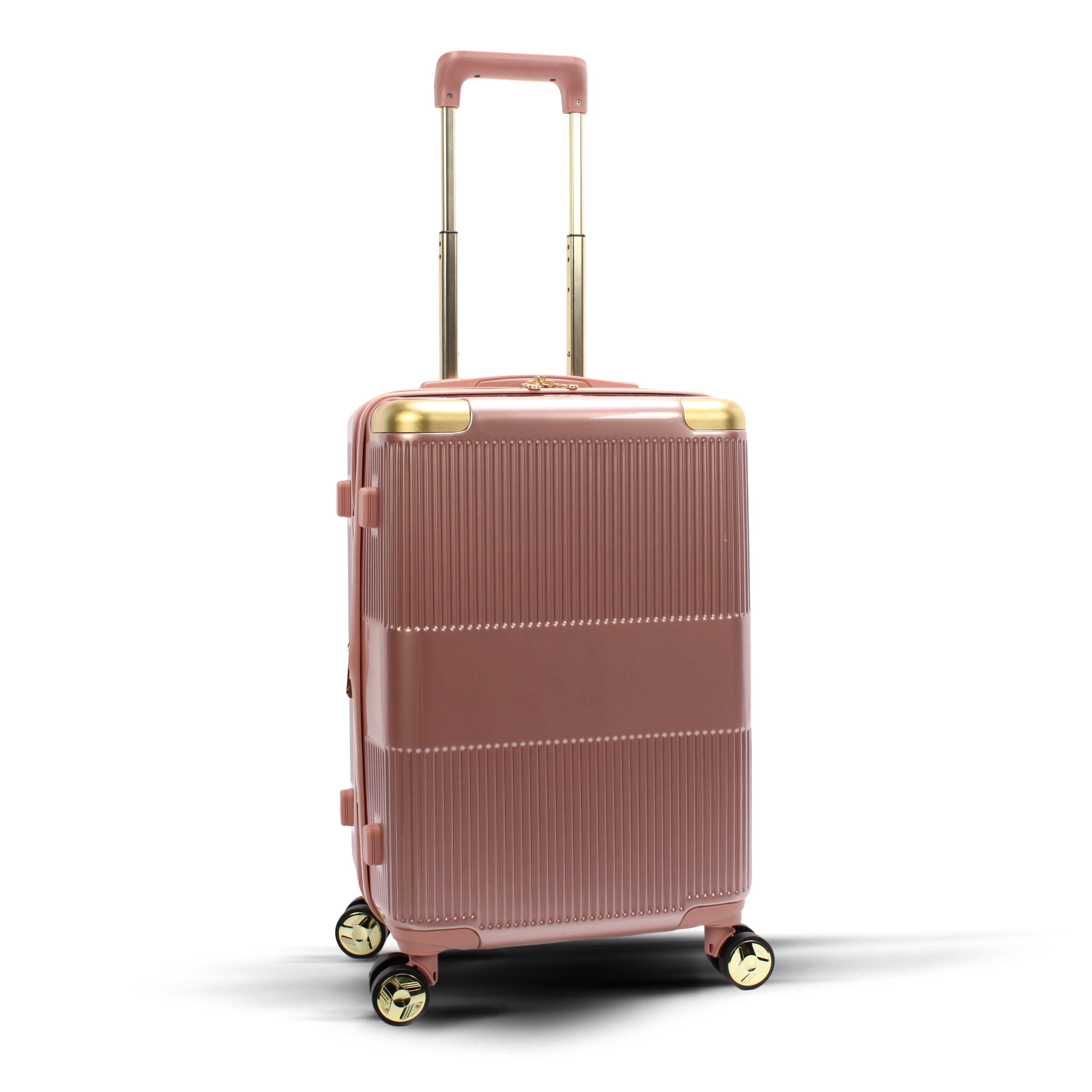 Protege 22 inch Carry-on Luggage Set with Luggage Tags, Blush Pink
