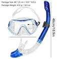 thumbnail image 3 of Graflsoa Premium Adult Snorkeling Set with Wide-View Tempered Glass Mask & Dry-Top Silicone Snorkel - Blue, 3 of 6