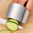 thumbnail image 2 of FRCOLOR 2pcs Kitchen Hand Protective Guards Stainless Steel Finger Protectors Kitchen Finger Guards, 2 of 5