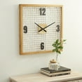 thumbnail image 2 of DecMode 24 x 24 In. White Wood Farmhouse Wall Clock, 2 of 9