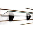 thumbnail image 3 of Slatwall Glass Shelf Bracket, Low Profile Support for Glass Shelving up to 12" D, Black, 50 Pack, 3 of 9