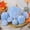 Blue, variant on 2026 Upgrade 7 Pack Sequin Velvet Foam Pumpkins, Multi Size Fall Table Ornaments, Reusable Decor for Halloween Thanksgiving Harvest Black