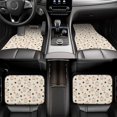 thumbnail image 6 of Sikiie Milk Tea Car Foot Mat Set of 4 Pieces Basics Universal Fit Rubber Carpet Floor Mats For Car SUV Van & Truck, 26.8"L x 17.3"W (Front), 13"L x 17.3"W(Rear), 6 of 6