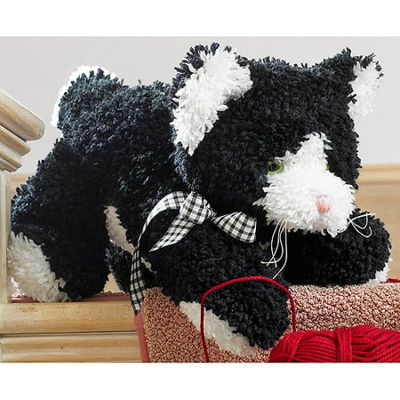 M C G Textiles Huggables Kitty Stuffed Toy Latch Hook Kit, 17" Long