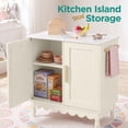 thumbnail image 4 of Best Choice Products Kids Play Kitchen Set w/ Espresso Machine, Ice Maker, Storage Island & Accessories - Cream Cottage, 4 of 9