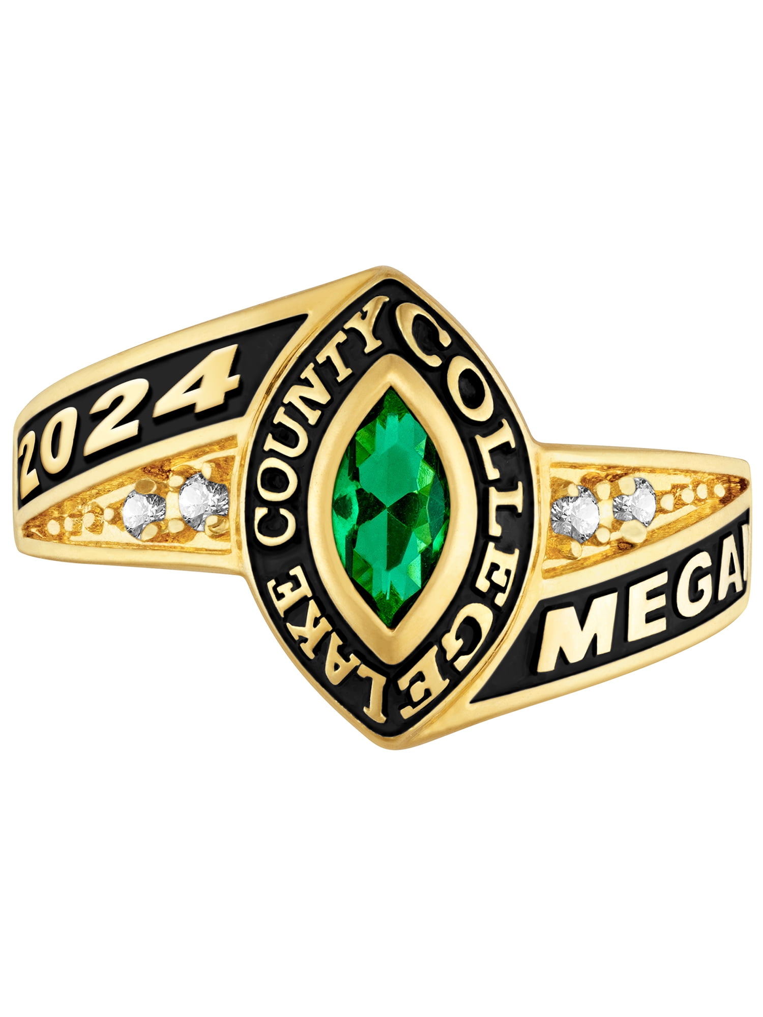 Order Now for 2025 Graduation, Freestyle Women's Yellow Celebrium Marquise Birthstone and CZ Class Ring, Personalized, High School or College Graduation