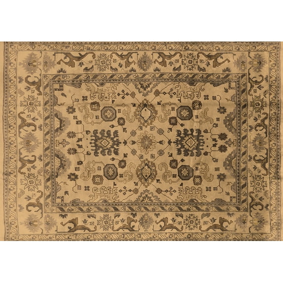 Ahgly Company Indoor Rectangle Oriental Brown Traditional Area Rugs, 6' x 9'