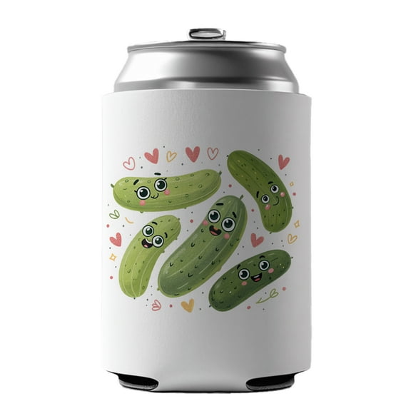Kawaii Pickles Drink Beer Soda Insulated Sleeve Holder Can Cooler Hugger