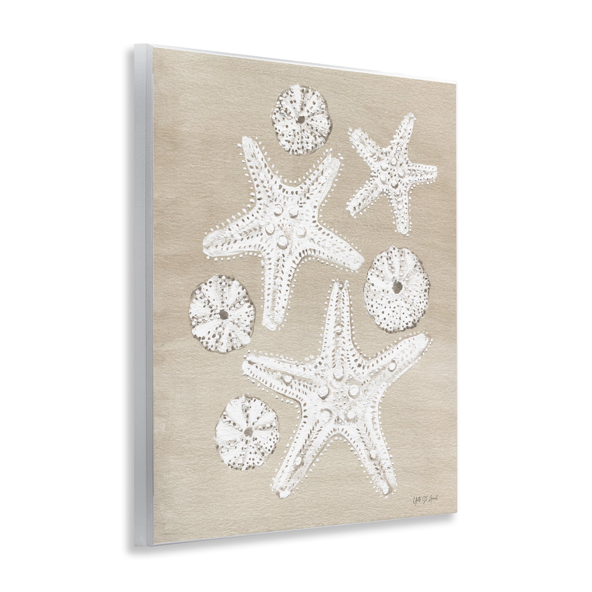 Stupell Industries Sandy Beach Treasures Coastal Painting Unframed Art Print Wall Art, 11 x 14