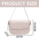 thumbnail image 2 of Bolso bandolera de piel sintética estilo retro a la moda, bolso de hombro para mujer, bolso de mano para debajo del brazo de color liso, color blanco cremoso, 2 of 5
