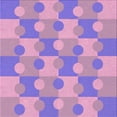 thumbnail image 1 of Ahgly Tapis d'Intérieur Lavable en Machine Carré Violet Transitionnel, 5 Pieds Carré, 1 of 7