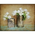 thumbnail image 2 of Atria, Cristin 24x20 White Modern Wood Framed Museum Art Print Titled - Vintage Tulips I, 2 of 4