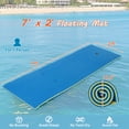 thumbnail image 3 of Costway 3-Layer Tear-Resistant Foam Floating Pad Island Water Sports Relaxing Orange Blue, 3 of 10