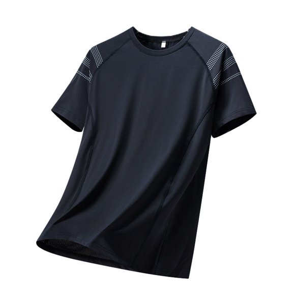 JIAYUE Men's Performance Fashion T Shirt Athletic Workout Crew Neck Solid Color Short Sleeve Shirts Loose Fit Casual Tops For Outdoor And Daily Wear