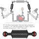 thumbnail image 3 of 2PCS Carbon Fiber Underwater Float Arm, D40mm, 10", Aquatic Arm, Buoyancy Provided 155g*2, Dual Ball Mounts for Photography and Video, Compatible with Diving Trays, Video Lights, 3 of 5