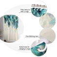 thumbnail image 6 of Teal Feather Bathroom Curtain 78 Inch Shower Curtain with Hooks, Farmhouse Feather Art Teal Ombre Waterproof Polyester Bath Curtain Washable Bathtub Curtain 54''x 78'', 6 of 6