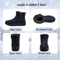 thumbnail image 7 of Women Winter Snow Boots, Warm Fur Lined Ankle Short Boots with Zipper, Outdoor Comfortable Non-Slip Waterproof Booties, 7 of 7