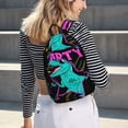 thumbnail image 5 of Vsdgher Rex Dinosaur With Sunglasses Print Canvas Backpack Travel Rucksack Unisex Knapsack 15.7/17.7Inch Laptop Backpack for Work,College-Small, 5 of 5