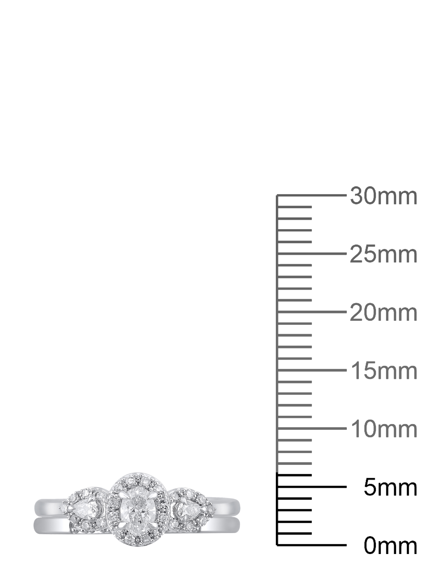 Brilliance Fine Jewelry 1/2 Carat T.W. Lab Grown Diamond Women Bridal Set Ring in 925 Sterling Silver