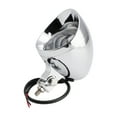 thumbnail image 5 of Motorcycle Beam Headlight Fog Lamp Custom Chrome Fits For Racer Bobber Chopper, 5 of 12