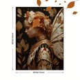 thumbnail image 3 of Golden Sepia Glowing Wing Fairy Forest Canvas Whimsical Fairycore Woodland Wall Decor, 3 of 8