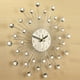 33cm Moderne Horloge Murale Cadeau Métal Sunburst Numérique Wallclock Clair Diamante Cristal Perlé Déco Maison Bijou – image 4 sur 11