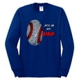 thumbnail image 2 of Wild Bobby, Baseball Fingerprint It's In My DNA, Sports, Men Long Sleeve Shirt, Royal, Large, 2 of 5
