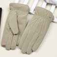 thumbnail image 3 of Sonducket 1 par de guantes cálidos para hombres y mujeres, senderismo, viajes, esquí, ciclismo, guantes transpirables para adultos con pantalla táctil, guantes y mitones Caqui Tipo 2 Sonducket AP013242-06, 3 of 6