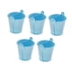 thumbnail image 2 of 5 cubos de metal galvanizado, cubos de hielo, recipientes para manualidades con asa, decoración del hogar, jarrones metálicos decorativos resistentes Azul, 2 of 8