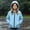Blue, variant on FSYBOA Girls Windbreaker Jackets Size 14-16T, Long Sleeve Drawstring Full Zip Waterproof Hooded Outerwear Pink