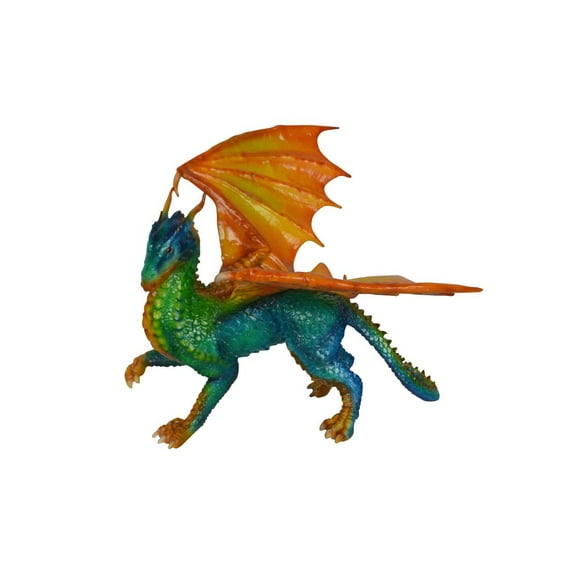 Nifao Painted Dragon Bronze Statue – Home Decor Sculpture, 16"L x 15"W x 12"H